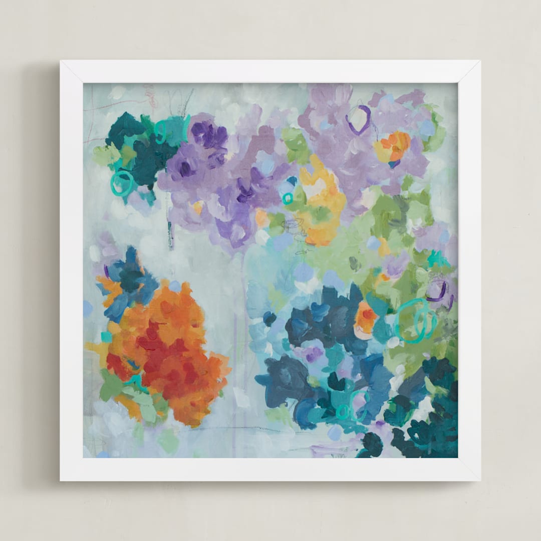 "Jumbled" - Art Print in multi-colored by Blair Culwell Staky - Framed