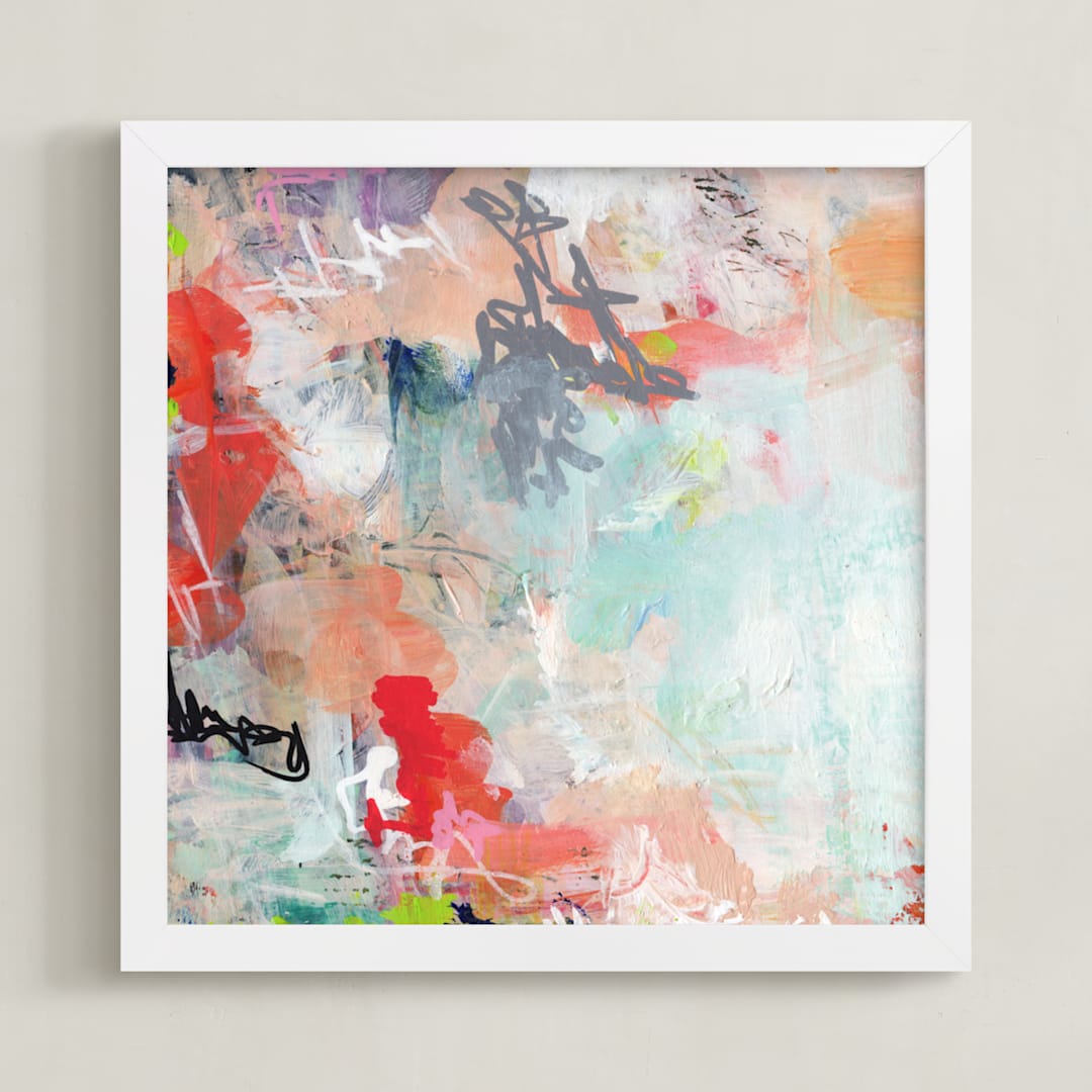 "The Rest of the Story" - Art Print in Mystic Blue by Jennifer Daily - Framed