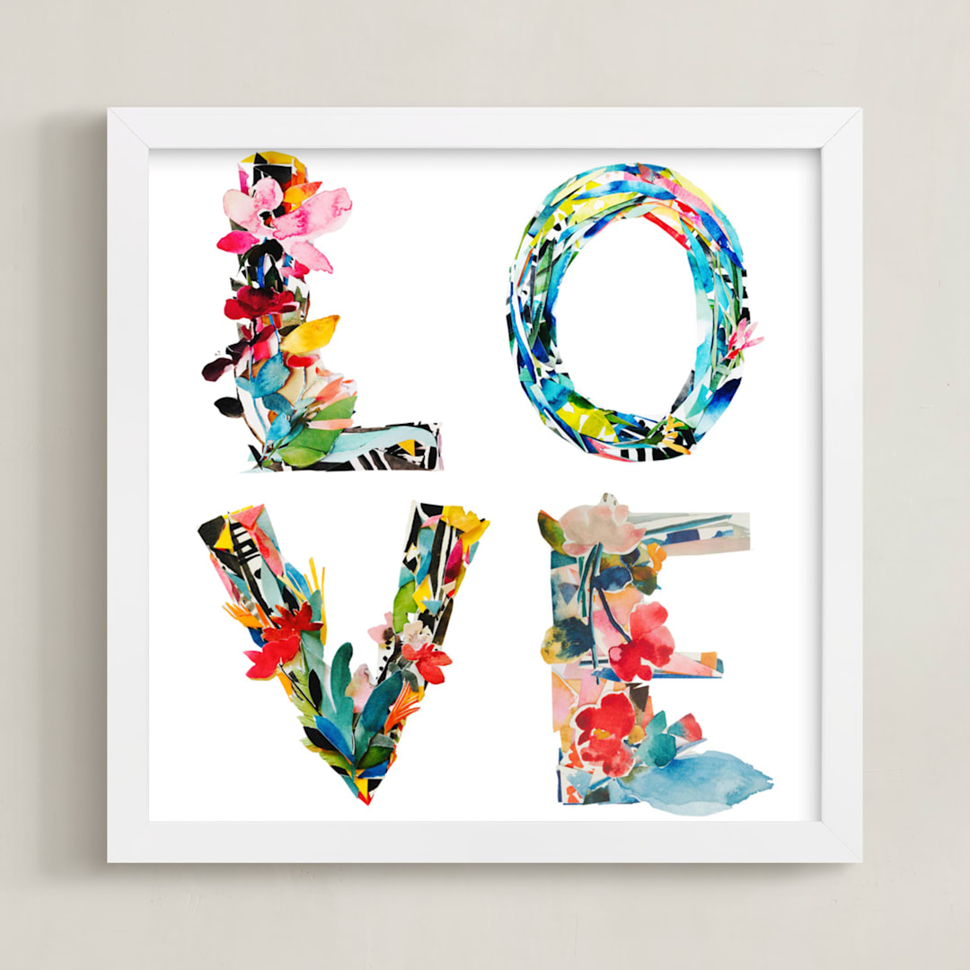 "Love is Love" - Art Print in festive by Kiana Lee - Framed