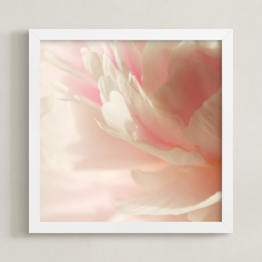 "Sweet Gesture I" - Art Print in Peony Pink by Karen Kaul - Framed