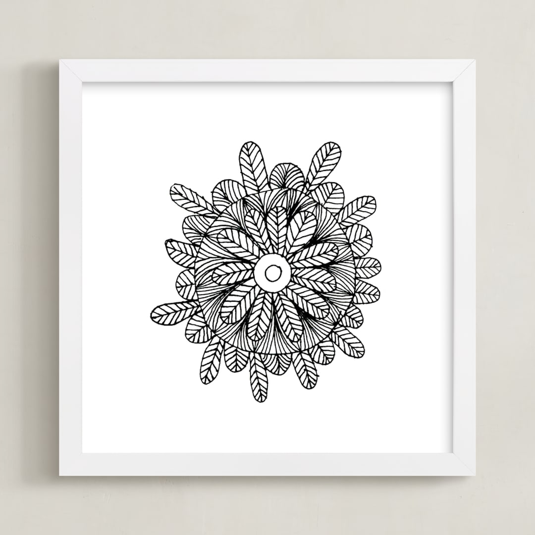 "irregular leaves5" - Art Print in white by Ramoncita - Framed