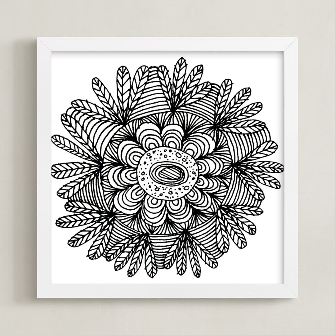 "irregular leaves" - Art Print in white by Ramoncita - Framed