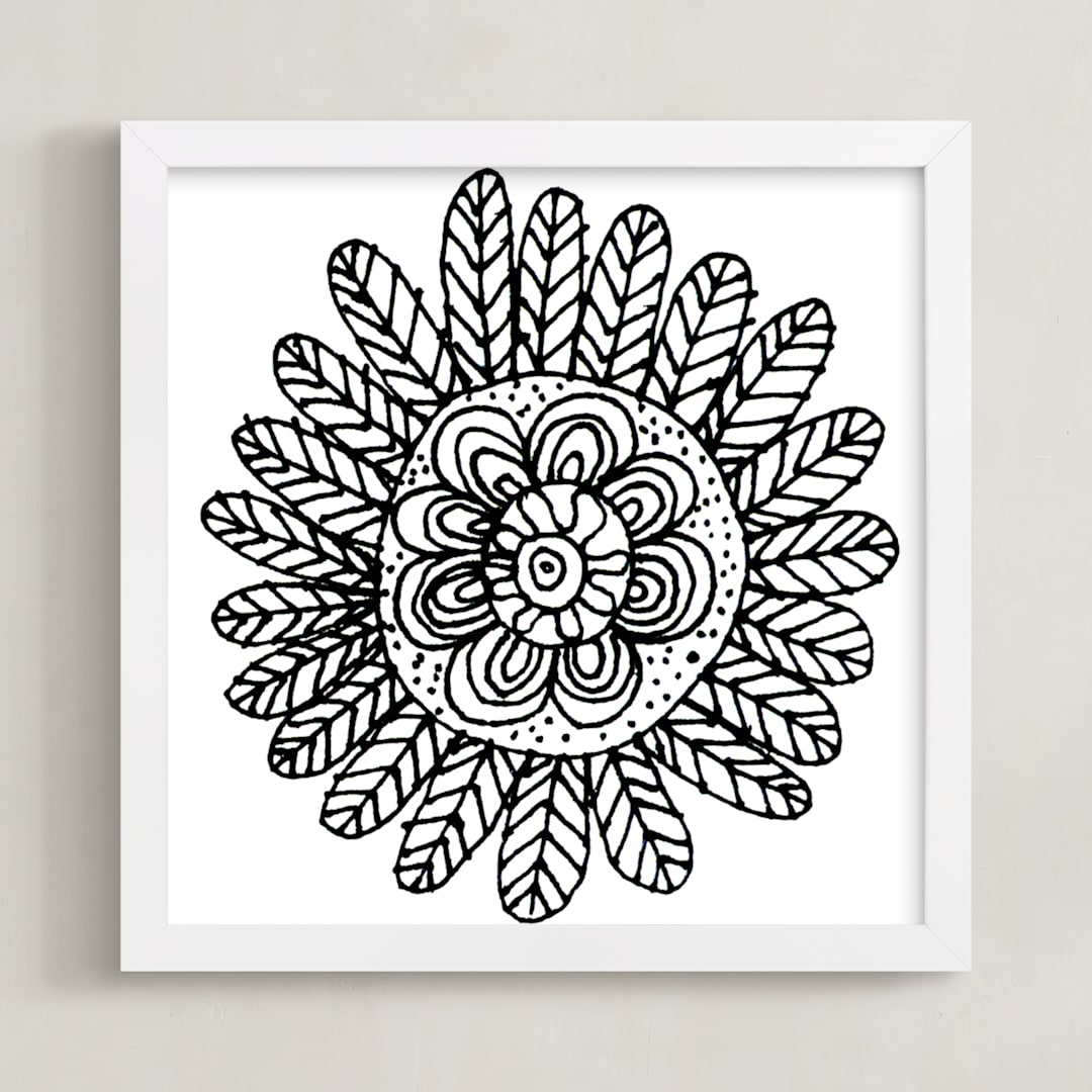 "irregular leaves1" - Art Print in white by Ramoncita - Framed