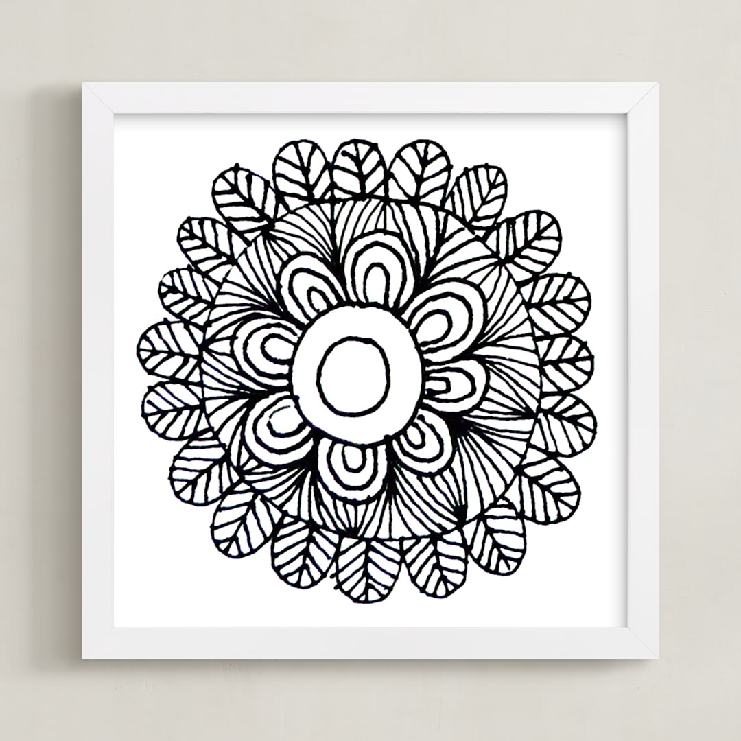 "irregular leaves2" - Art Print in white by Ramoncita - Framed