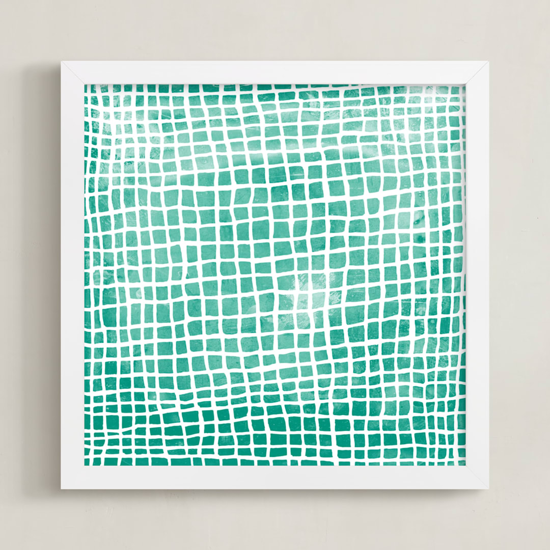 "Transparency" - Art Print in Jade by Kerry Doyle - Framed
