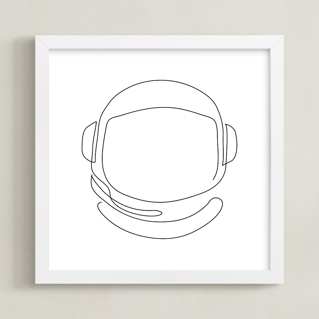 "Astro Line" - Art Print in Midnight by Lehan Veenker - Framed