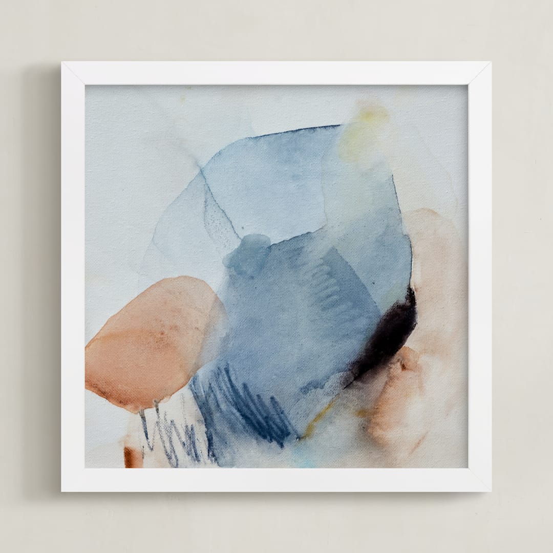 "Unbound" - Art Print in Blue gray by Arohika Verma - Framed