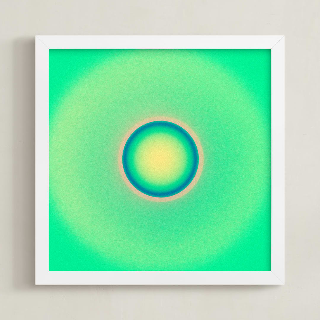 "Sun in the dust. Variations 35" - Art Print in Turquoise Sun by Arash Fattahi Acosta - Framed