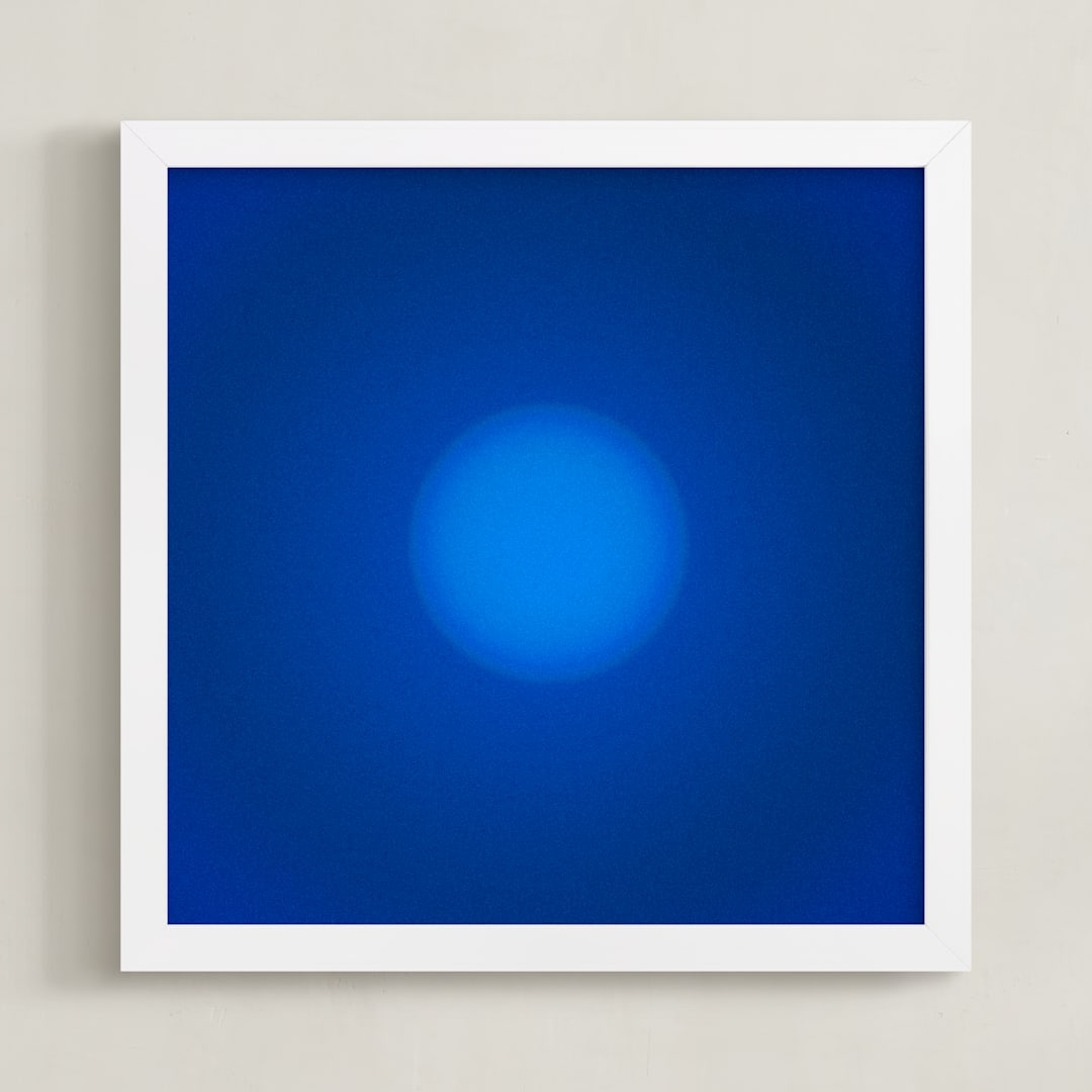 "Sun in the dust. Variations 30" - Art Print in Deep Blue by Arash Fattahi Acosta - Framed
