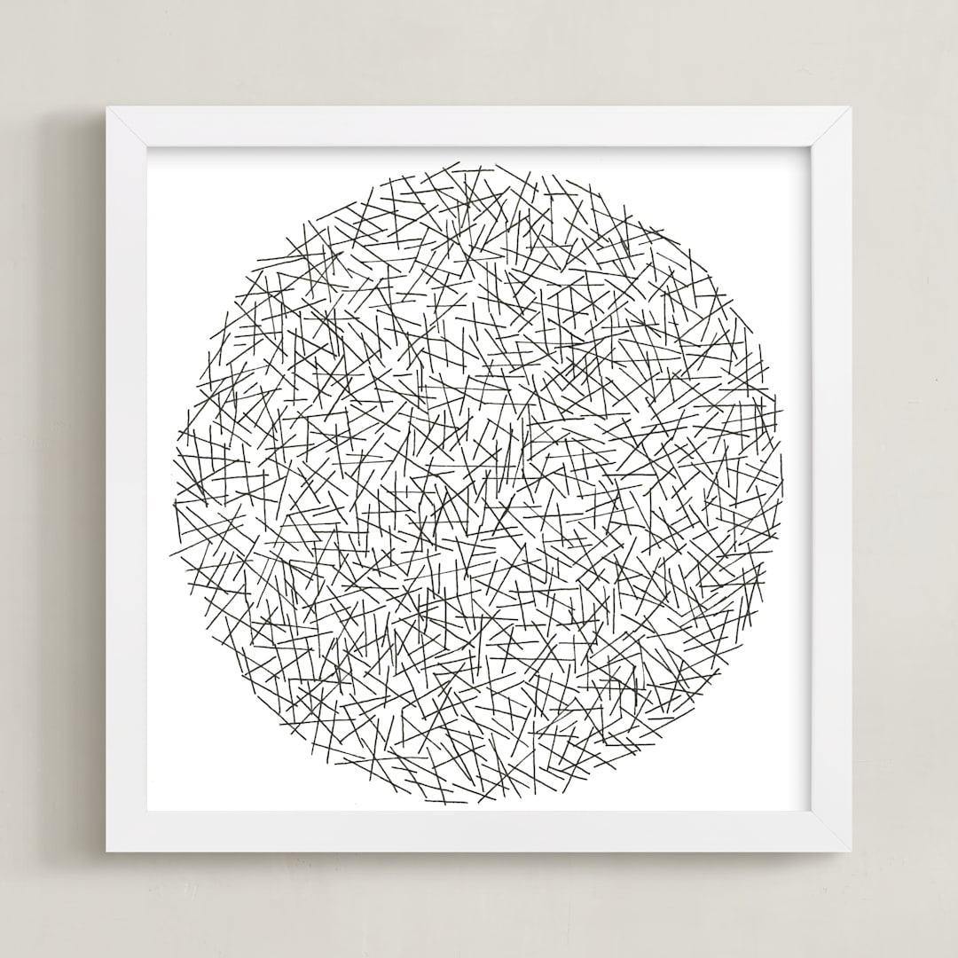 "Ritual" - Art Print in Charcoal by Stephanie Nowotarski - Framed