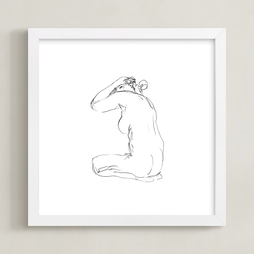"model28" - Art Print in white by Miranda Mol - Framed