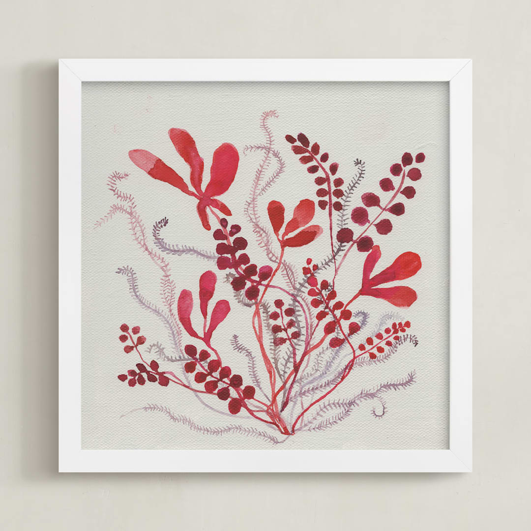 "Red Study III" - Art Print in Persimmon by Aspa Gika - Framed
