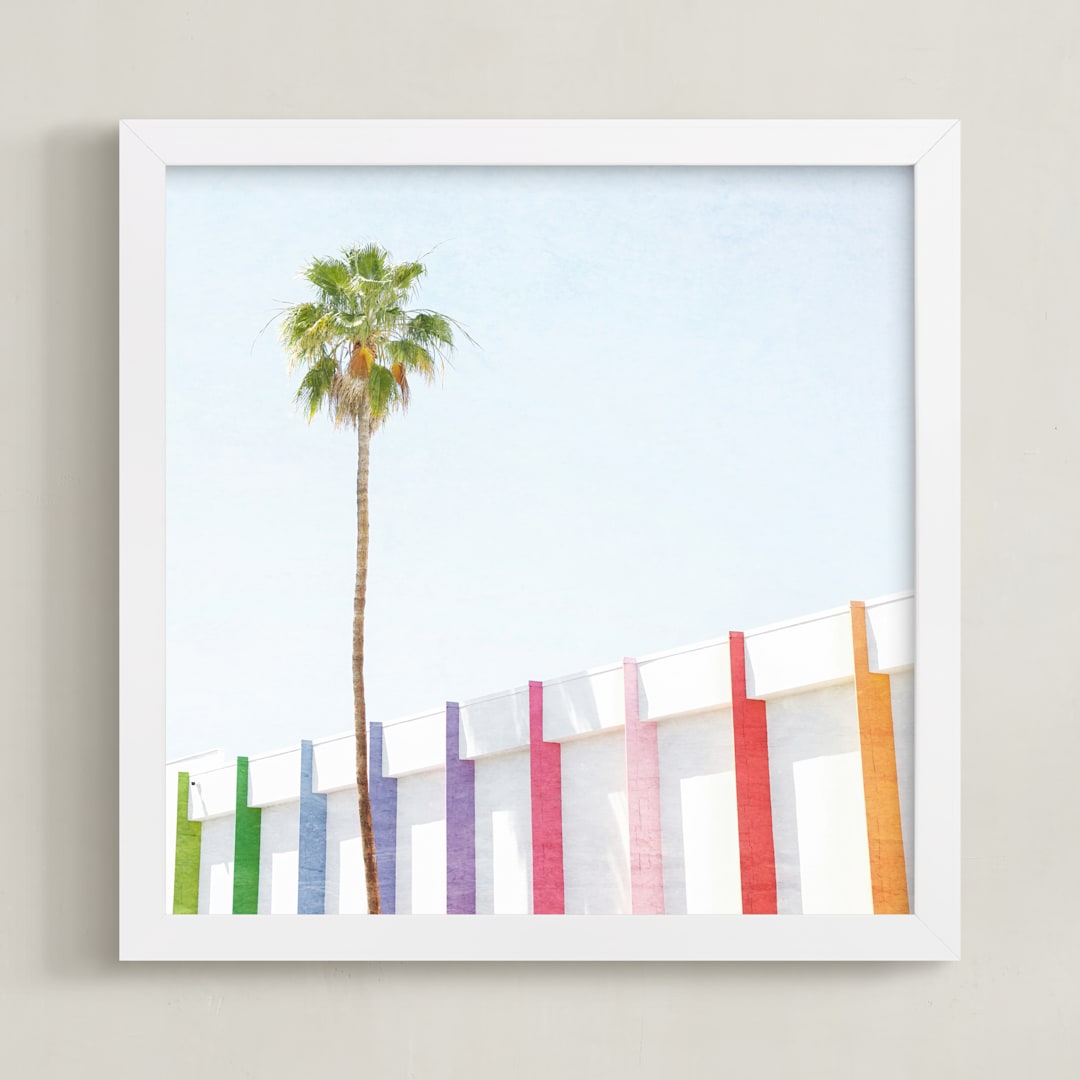"Palm Springs I" - Art Print in Desert Sky by Shannon Howard - Framed
