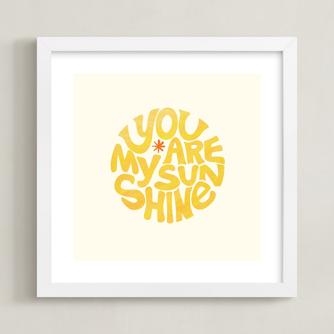 "Forever Sunshine" - Art Print in Sunflower by Carrie ONeal - Framed