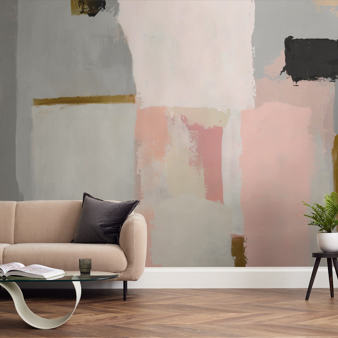 "atmospheric" - Wall Mural in Peach by Amy Gray - In a Room