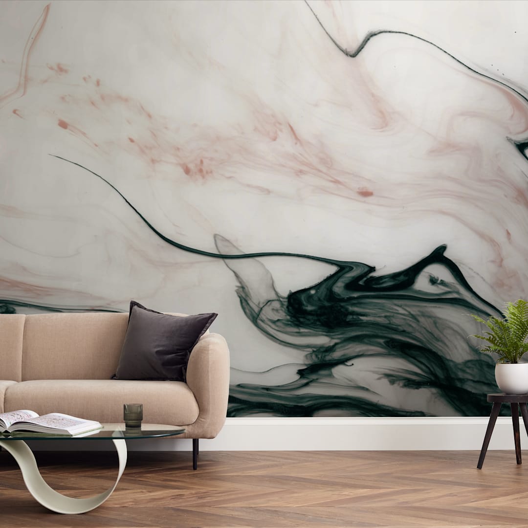 "Ethereal Flow" - Wall Mural in Dusk by Melanie Severin - In a Room