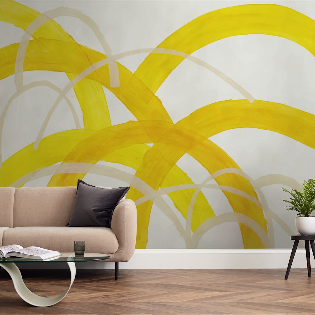 "Mountain Sunshine" - Wall Mural in Sunshine by Christina Flowers - In a Room