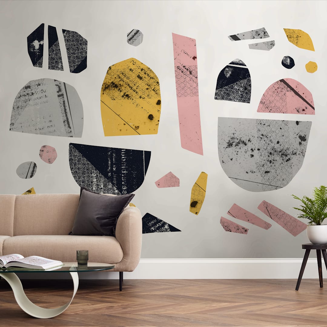"Boats on a river" - Wall Mural in Sunshine by Susanne Kasielke - In a Room