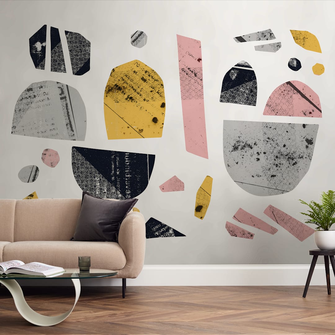 "Boats on a river" - Wall Mural in Sunshine by Susanne Kasielke - In a Room