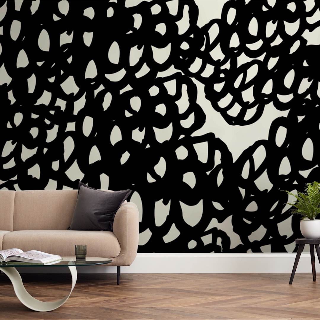 "Black Sheep" - Wall Mural in charcoal by rose lindo - In a Room