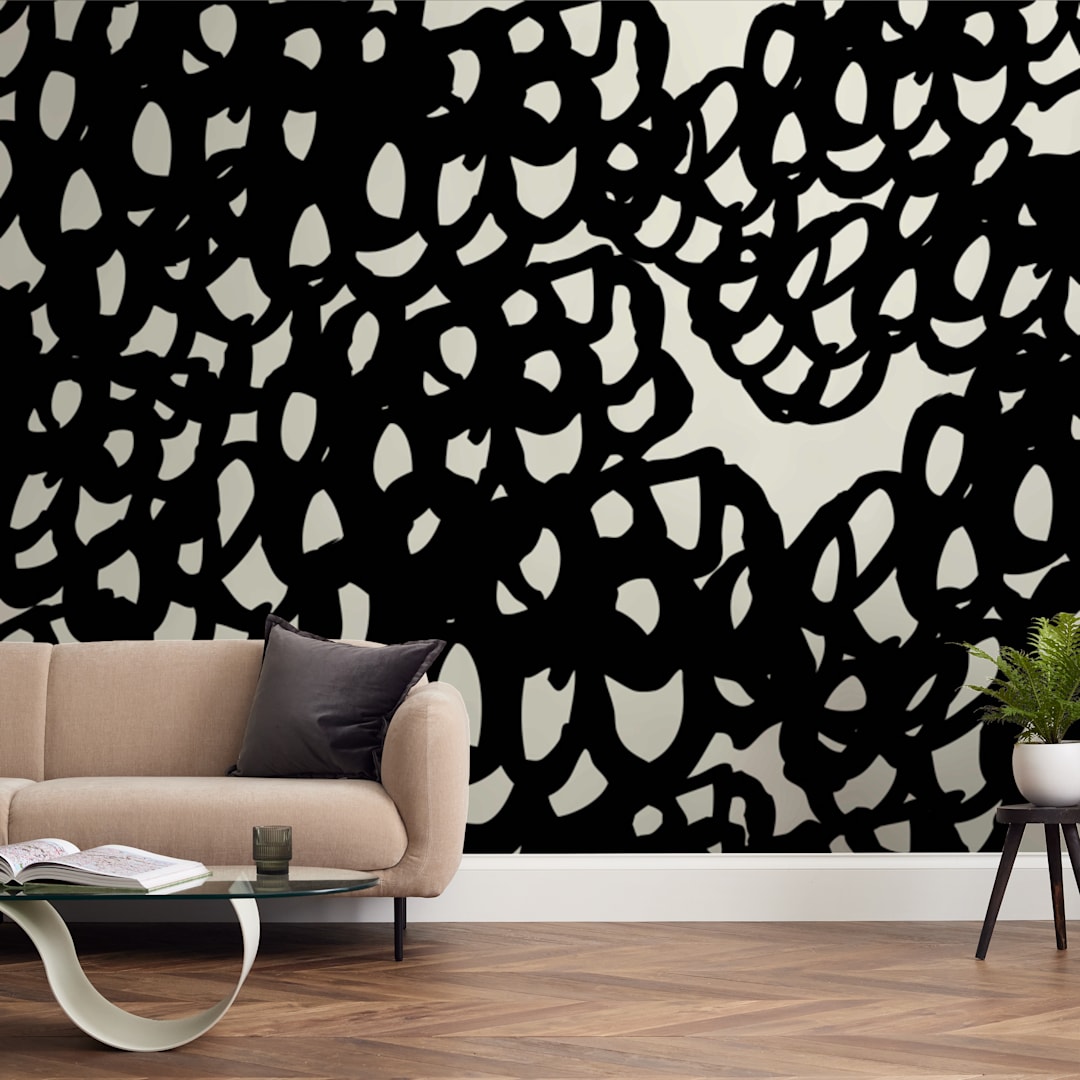 "Black Sheep" - Wall Mural in charcoal by rose lindo - In a Room