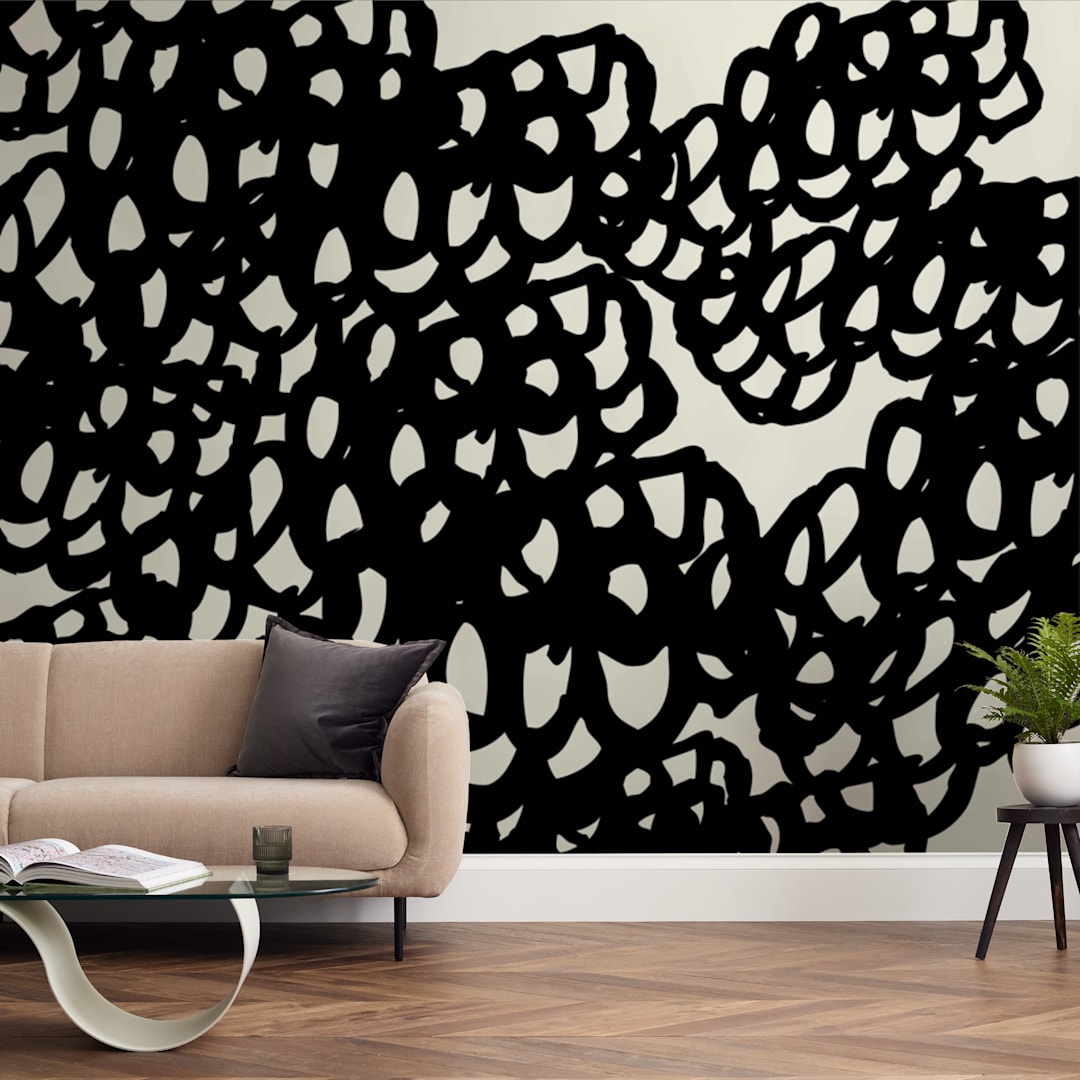 "Black Sheep" - Wall Mural in charcoal by rose lindo - In a Room
