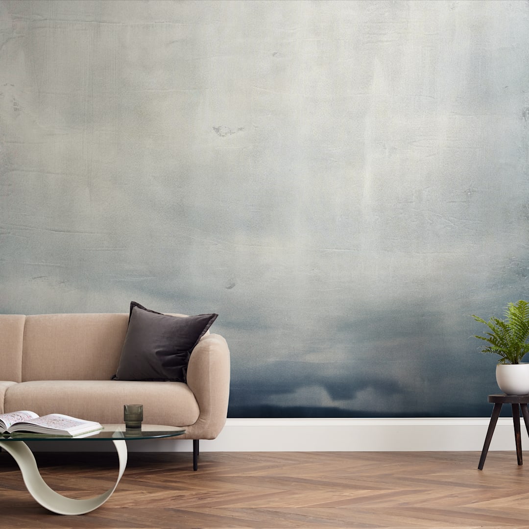 "Distant Light" - Wall Mural in Ocean by Brian Sostrom - In a Room