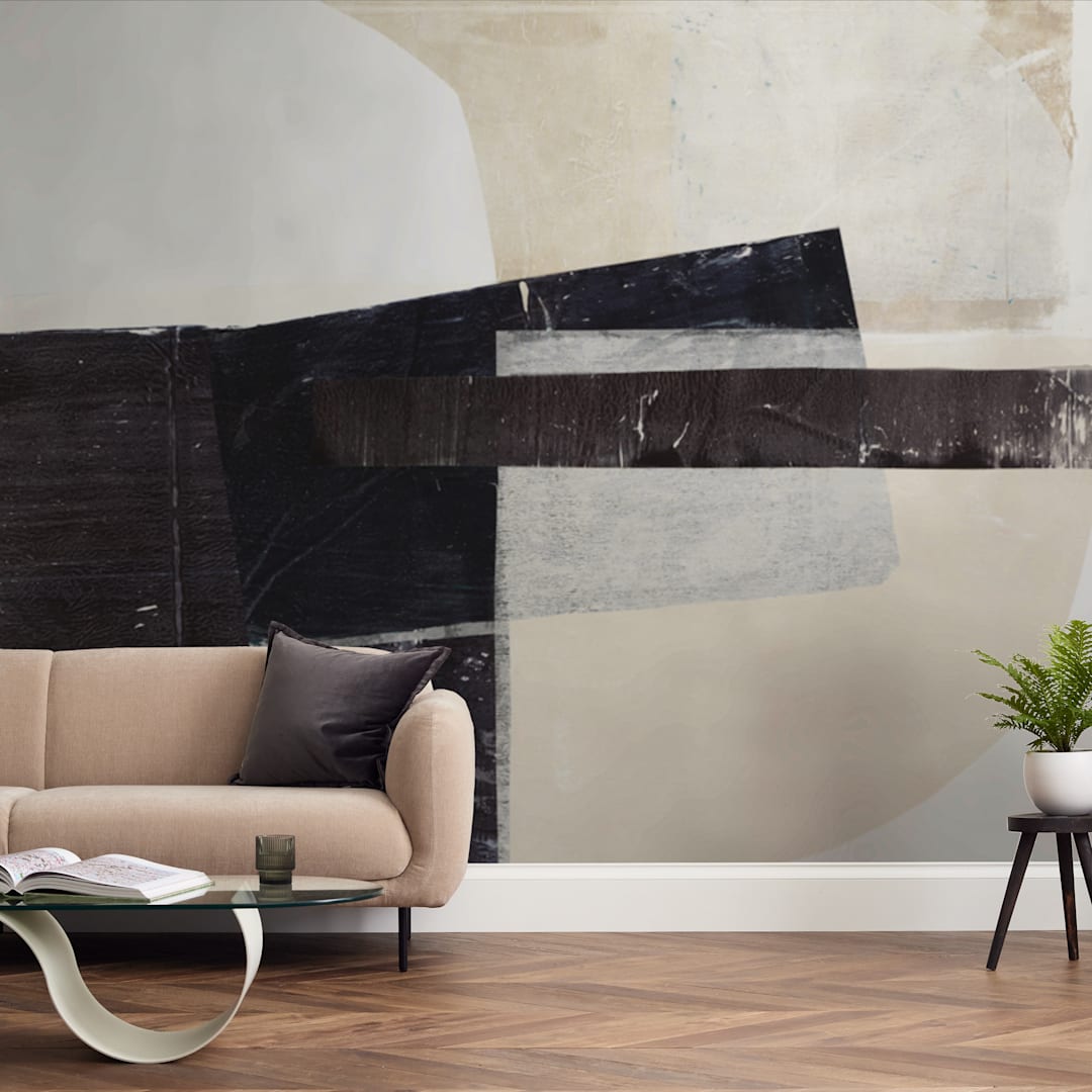 "Last Tuesday" - Wall Mural in Beige by Jennifer Daily - In a Room