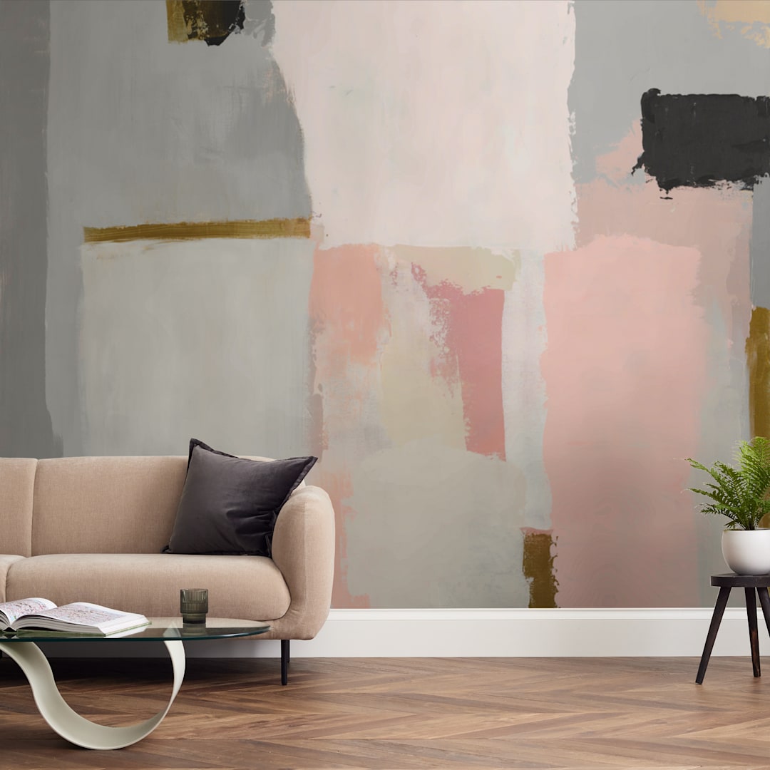 "atmospheric" - Wall Mural in Peach by Amy Gray - In a Room