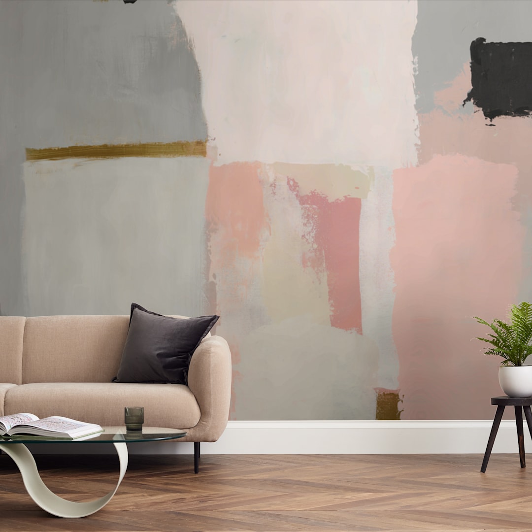 "atmospheric" - Wall Mural in Peach by Amy Gray - In a Room