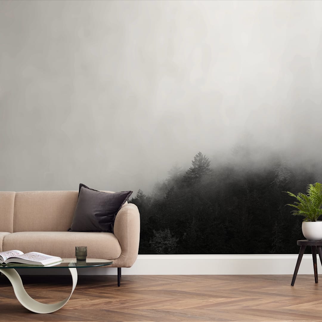 "Mystify" - Wall Mural in White by Jessica C Nugent - In a Room