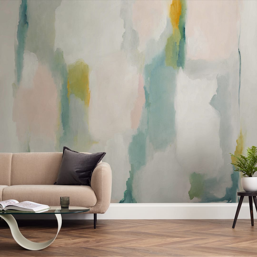 "Delicacy" - Wall Mural in White by Nicoletta Savod - In a Room