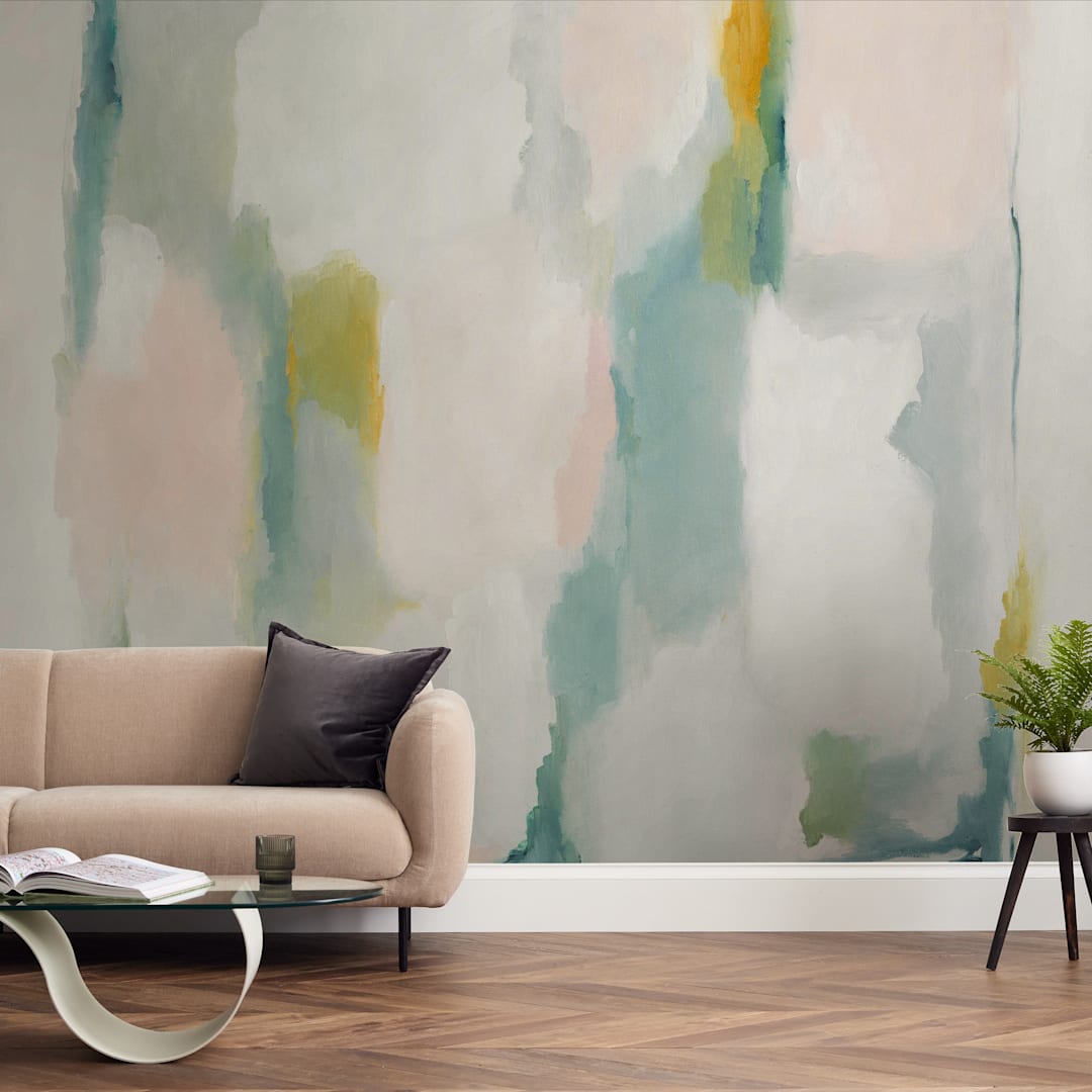 "Delicacy" - Wall Mural in White by Nicoletta Savod - In a Room