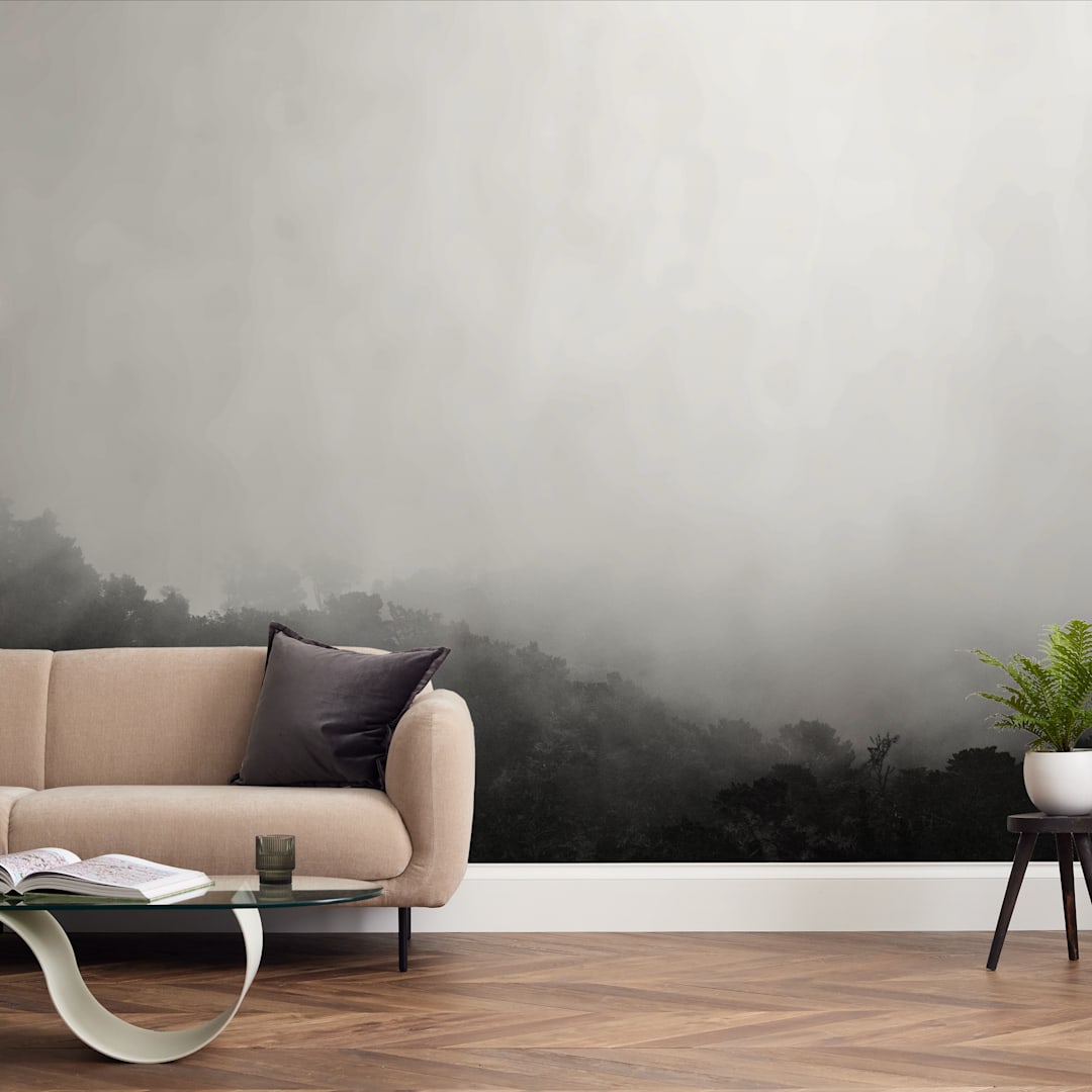 "Bewilder" - Wall Mural in White by Jessica C Nugent - In a Room