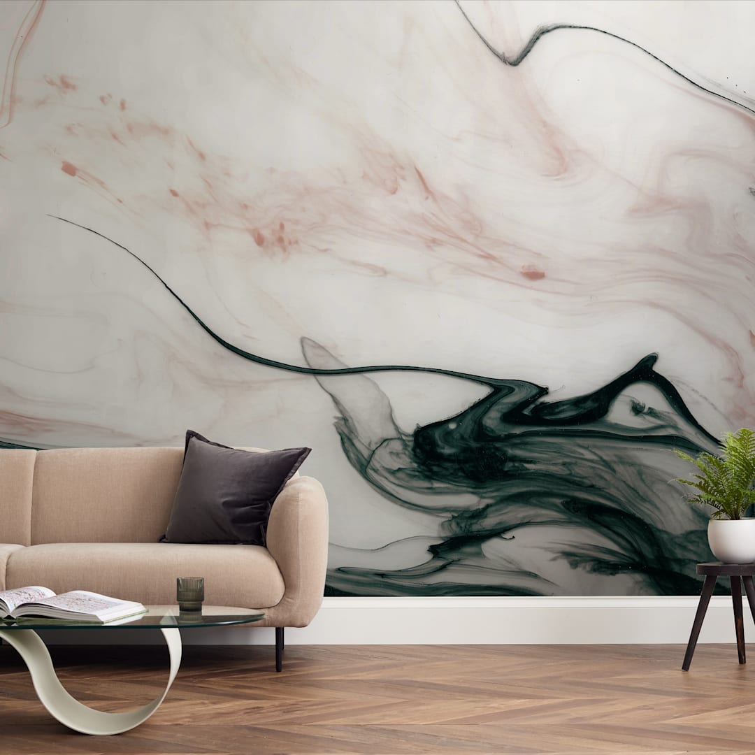"Ethereal Flow" - Wall Mural in Dusk by Melanie Severin - In a Room
