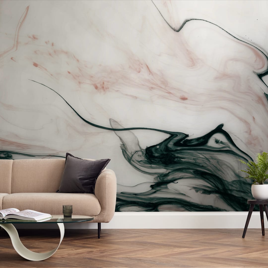 "Ethereal Flow" - Wall Mural in Dusk by Melanie Severin - In a Room