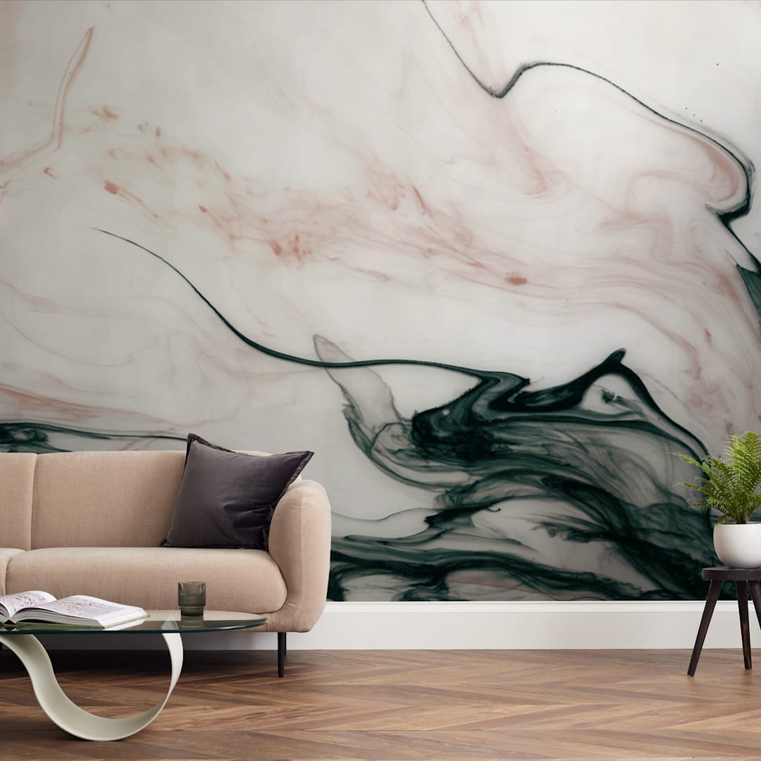 "Ethereal Flow" - Wall Mural in Dusk by Melanie Severin - In a Room
