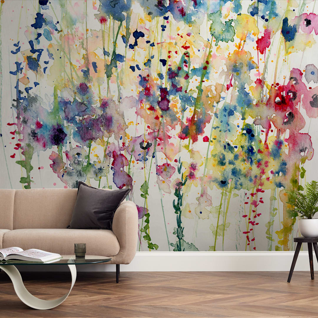"Wildflowers" - Wall Mural in Blossom by Lindsay Megahed - In a Room