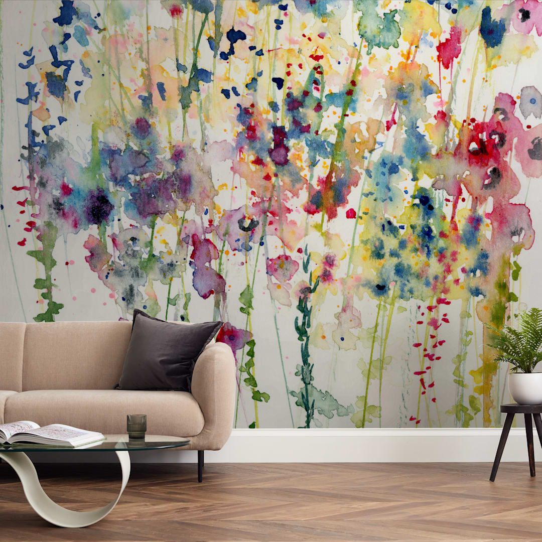 "Wildflowers" - Wall Mural in Blossom by Lindsay Megahed - In a Room