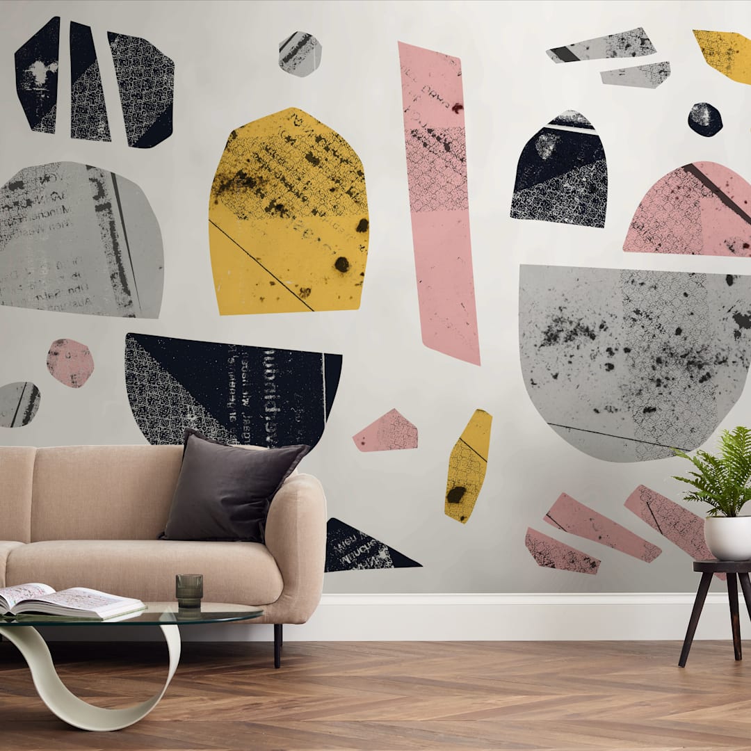 "Boats on a river" - Wall Mural in Sunshine by Susanne Kasielke - In a Room