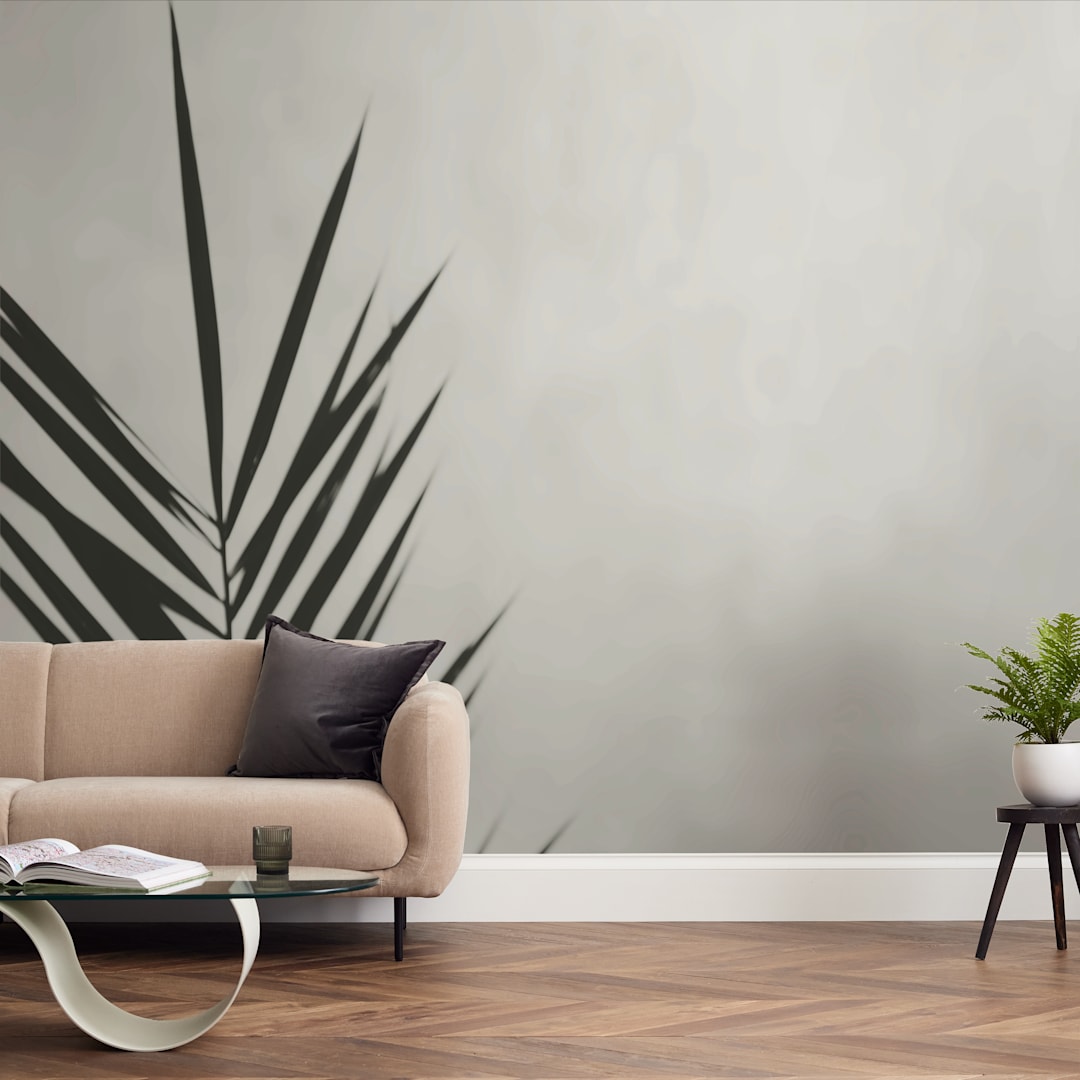 "One" - Wall Mural in Smokey by Stacy Cooke - In a Room