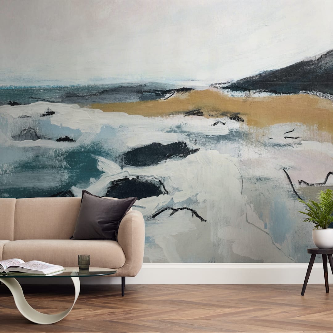 "Seafaring" - Wall Mural in sea mist blue by Shawnee Mills - In a Room