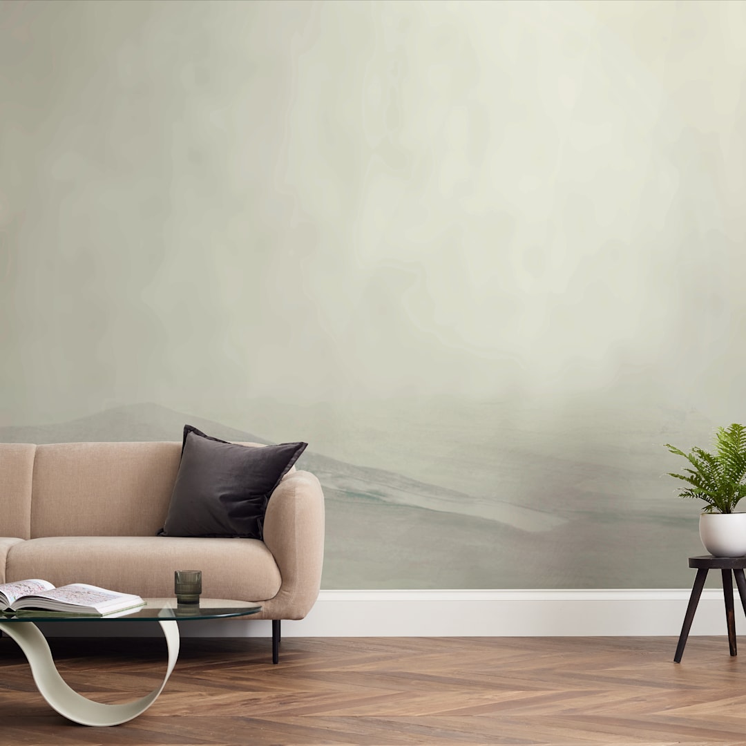 "Fitz" - Wall Mural in Creamy white by Mande Calhoun - In a Room