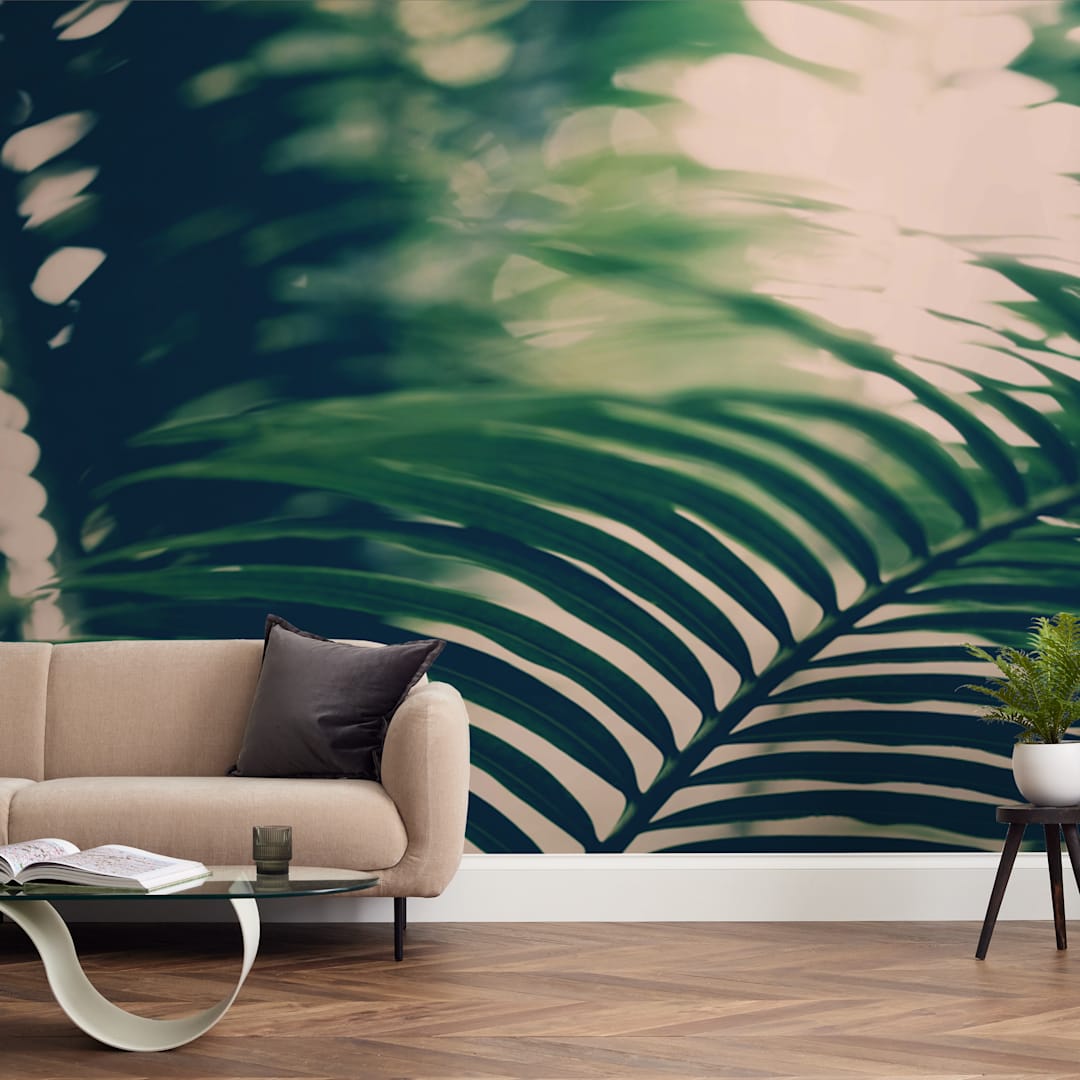"Labyrinths" - Wall Mural in Forest Green by ALICIA BOCK - In a Room