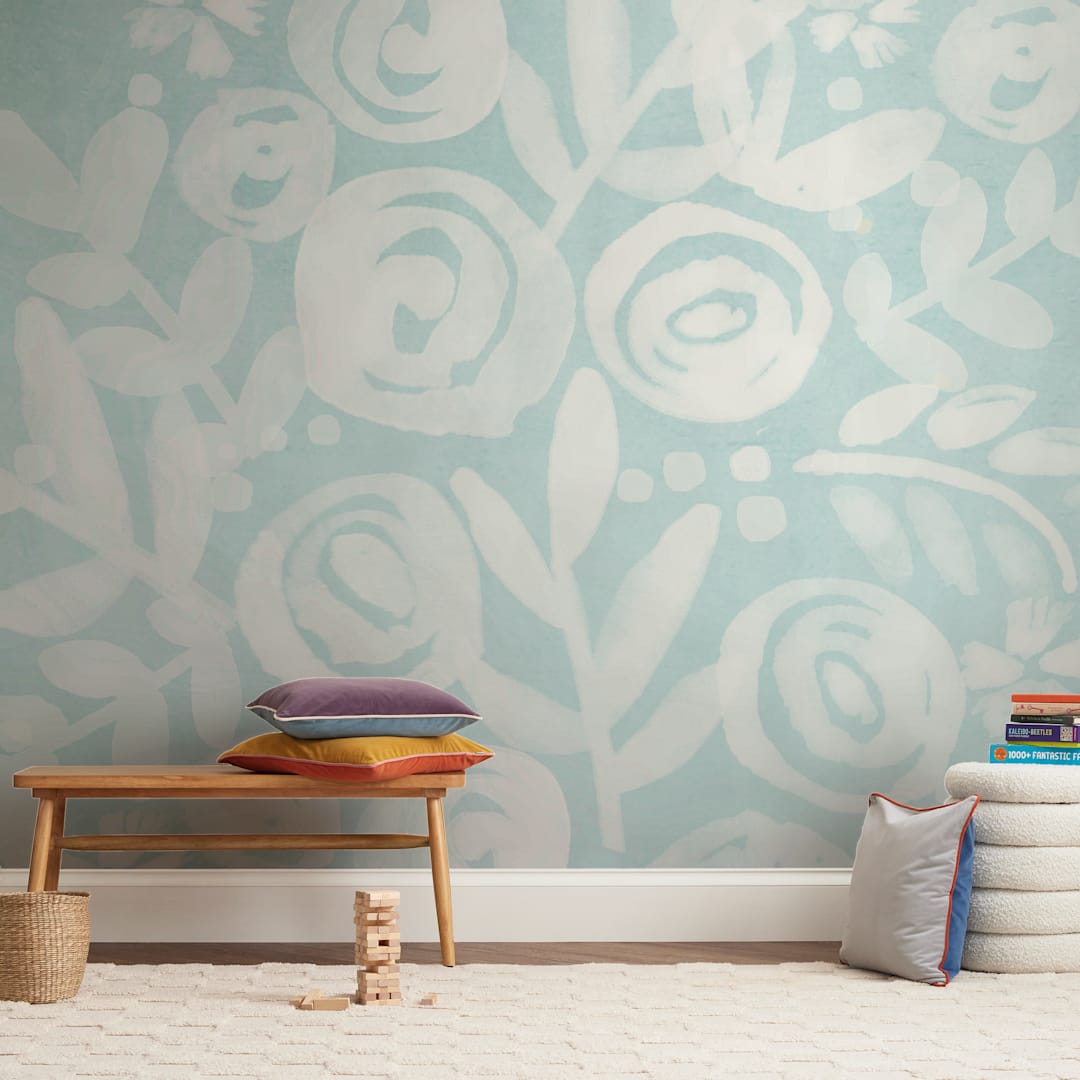 "Amaryllis" - Wall Mural in sky by Jennifer Wick - In a Room