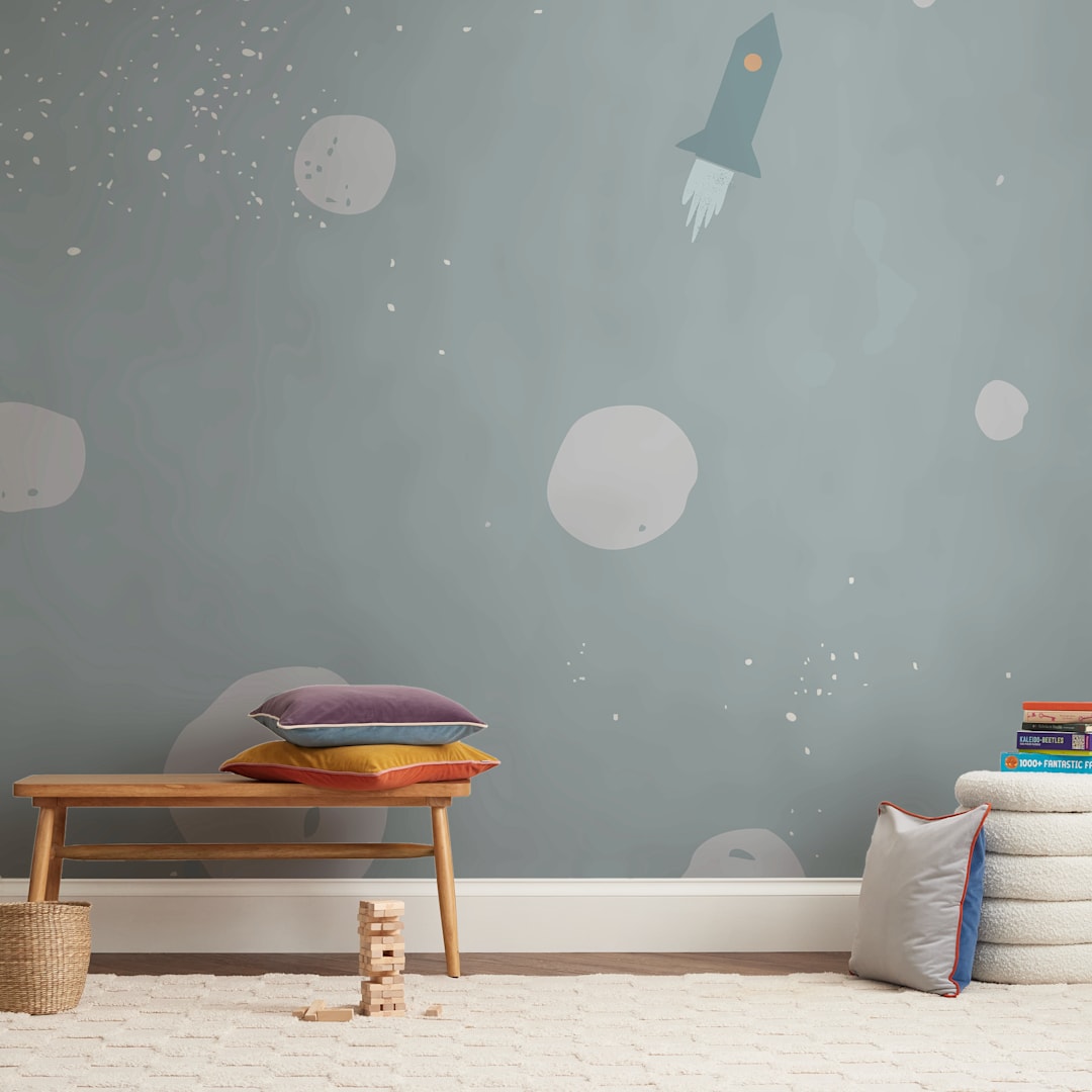 "cosmic dream" - Wall Mural in White by Sumak Studio - In a Room