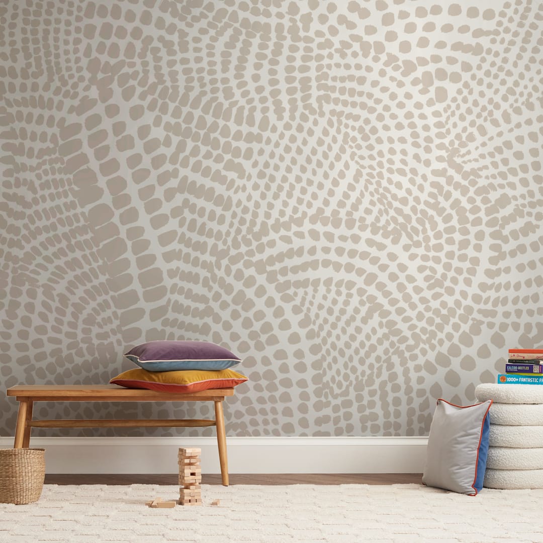 "Spotted III" - Wall Mural in Sand by Creo Study - In a Room
