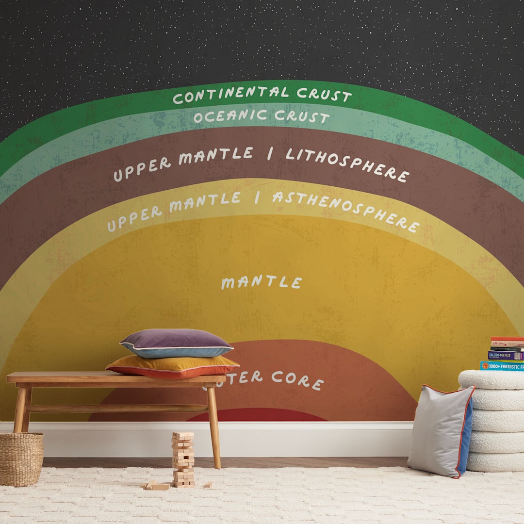 "The Earth" - Wall Mural in Magma by Erica Krystek - In a Room