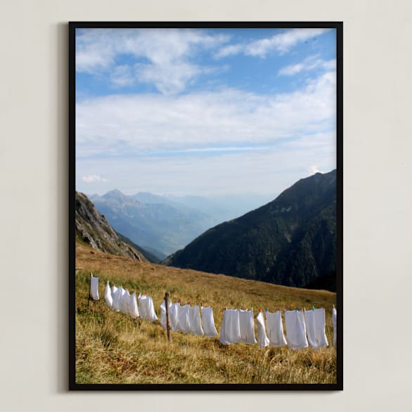 "Laundry Day #2" - Art Print in Alpine Blue Sky by CJ Kurtzman Photography - Framed