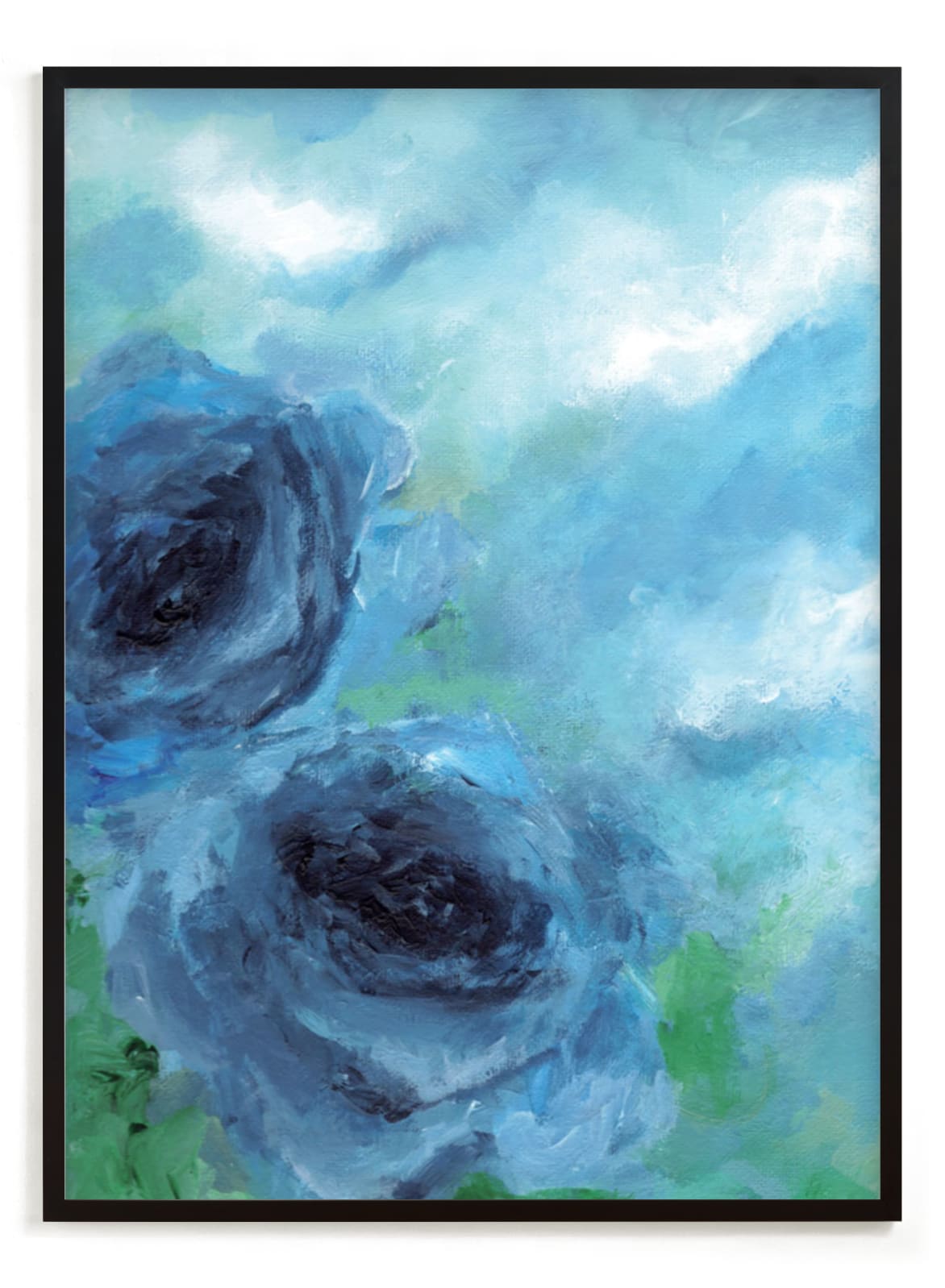 "Cloud Roses" - Art Print by Sonal Nathwani in beautiful frame options and a variety of sizes.